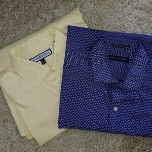 Tommy Hilfiger Men's Long Sleeve Button Down Dress Shirts Size Medium Lot of 2